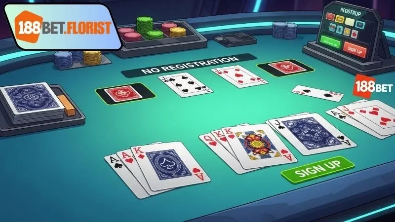 Ưu điểm của game bài trực tuyến không cần đăng ký 188bet